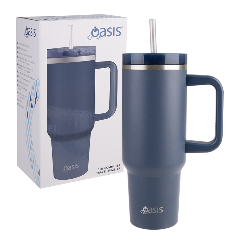 Oasis Insulated Commuter Tumbler- Indigo