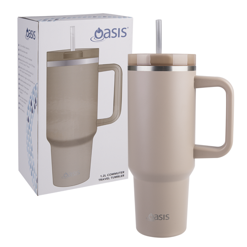 Oasis Insulated Commuter Tumbler- Latte