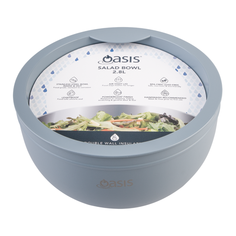 Oasis salad bowl- hazy blue