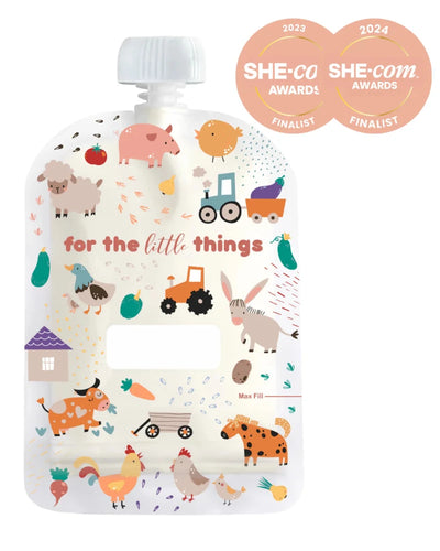 Sinchies 150ml food pouches- farmyard friends