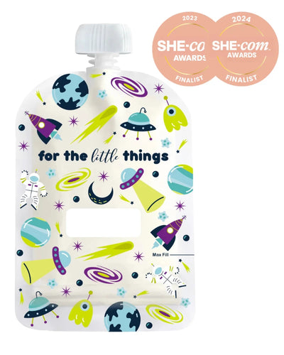Sinchies 150ml food pouches- space invasion