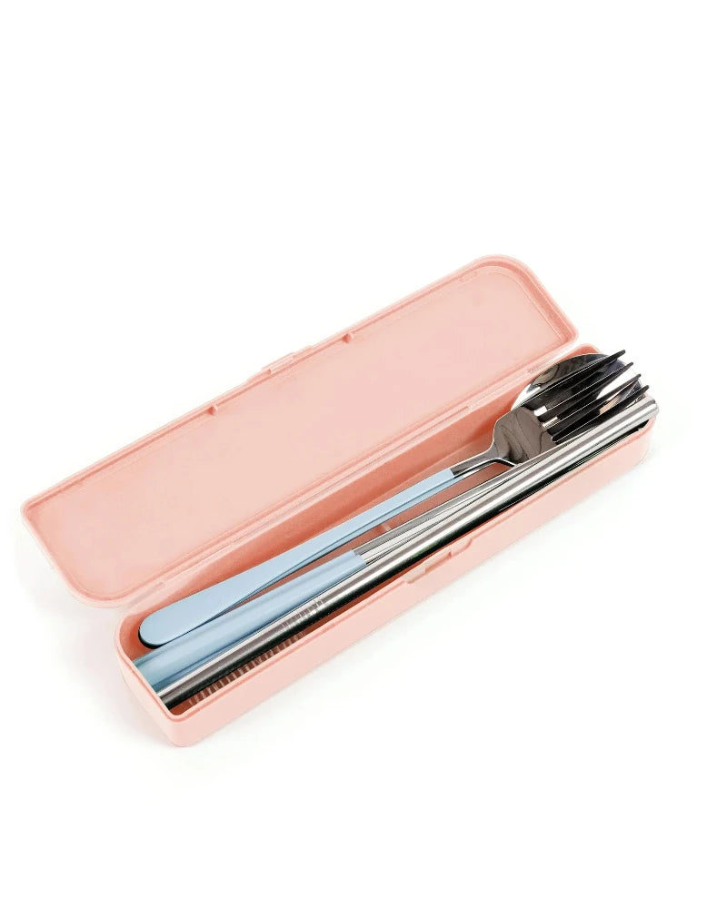 The somewhere co cutlery- silver with blue 
