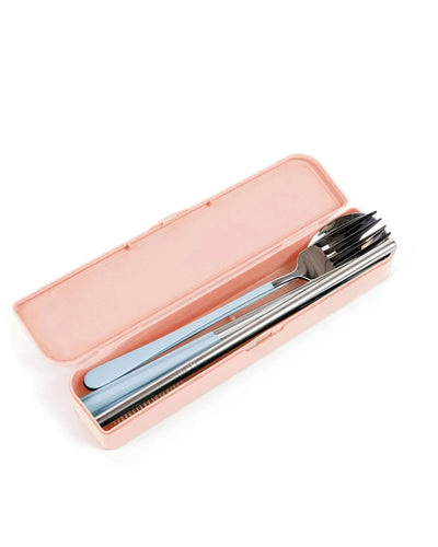 The somewhere co cutlery- silver with blue 