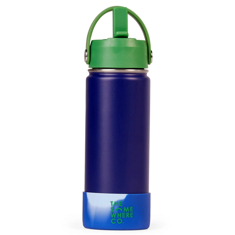 The Somewhere co water bottle- midnight mint swirl