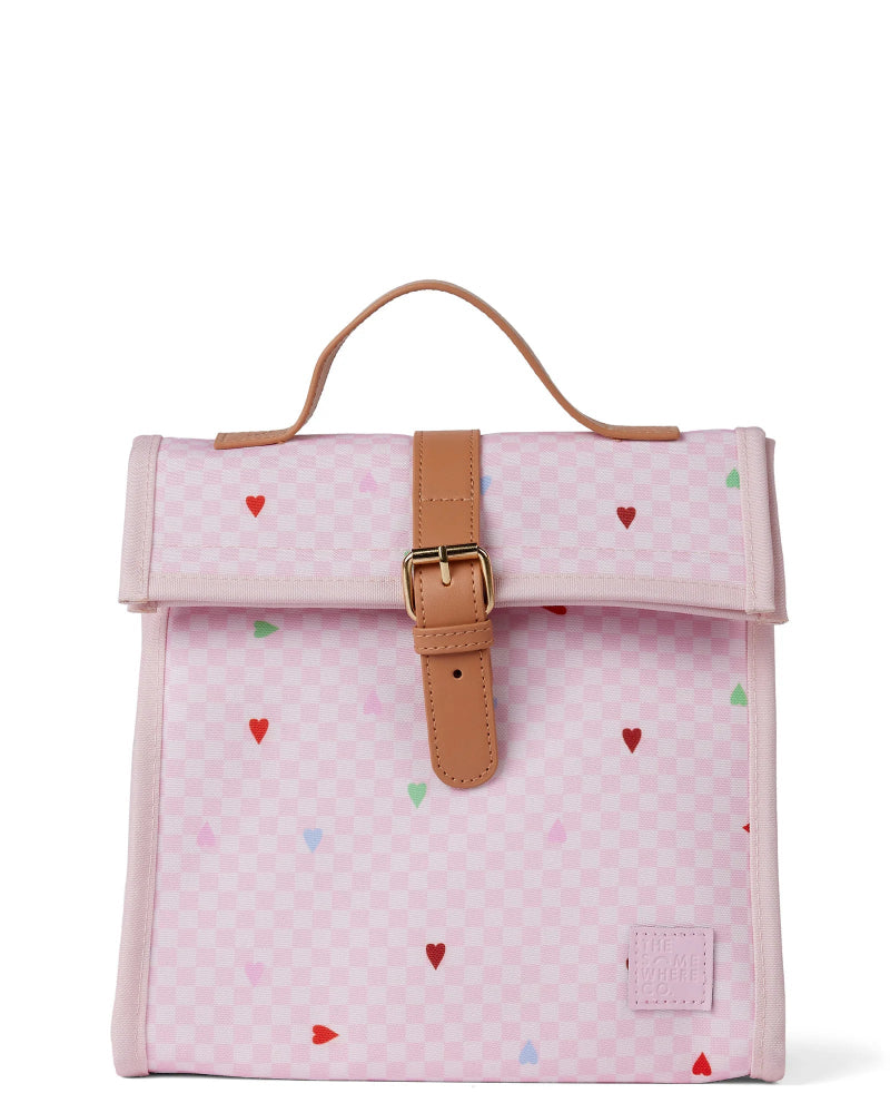 The Somewhere Co Lunch Satchel- queen of hearts