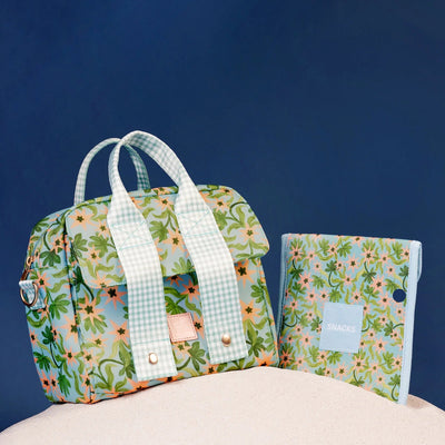 The somewhere co lunch tote- seaflower