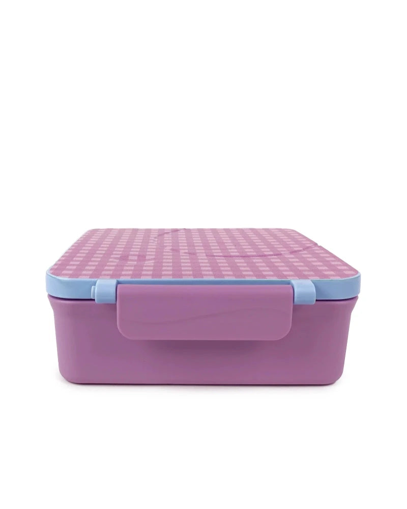 The Somewhere Co Mini Bento Lunch Box- lilac gingham
