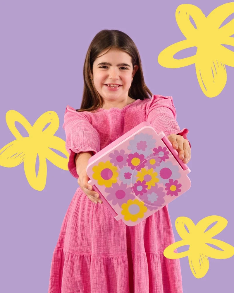 The Somewhere Co Mini Bento Lunch Box- flower fields