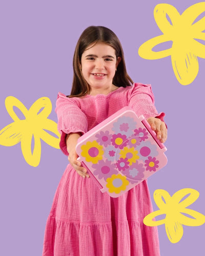 The Somewhere Co Mini Bento Lunch Box- flower fields