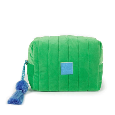 The somewhere co velvet cosmetic case- green