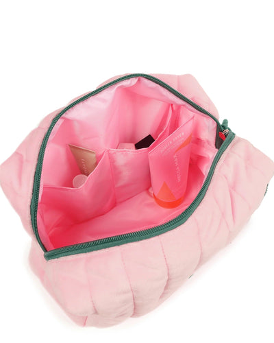 The somewhere co velvet cosmetic case- pink