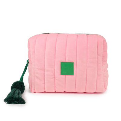 The somewhere co velvet cosmetic case- pink