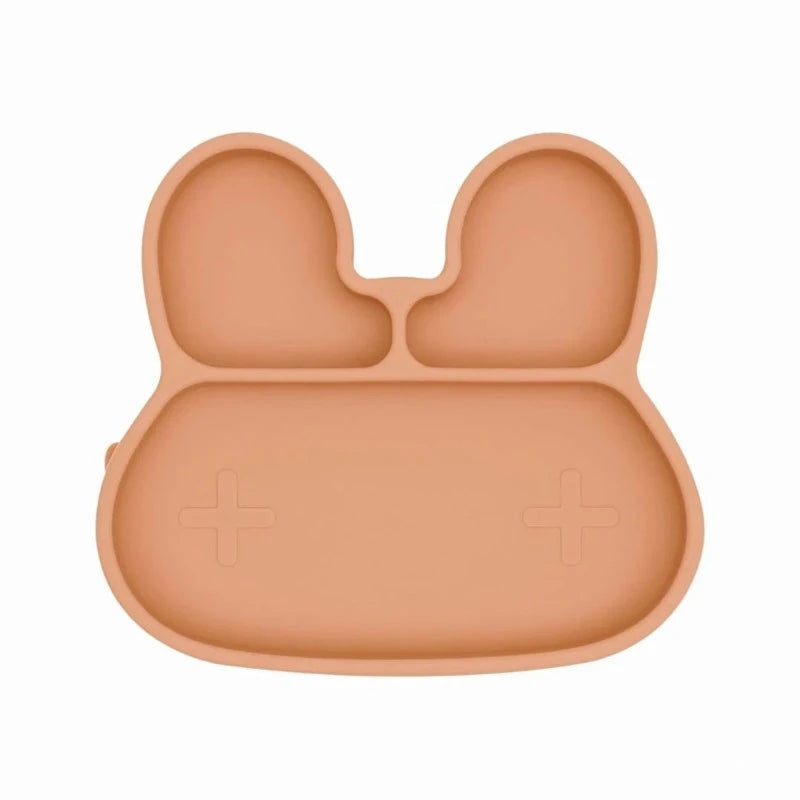 We Might Be Tiny Bunny Plate- Dark Peach