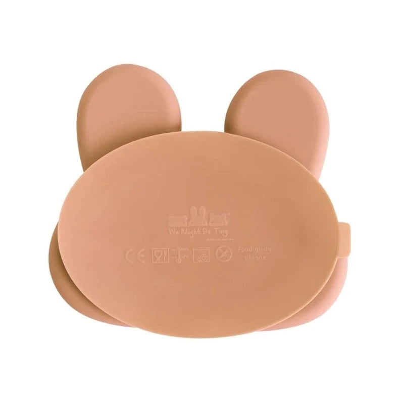 We Might Be Tiny Bunny Plate - Dark Peach
