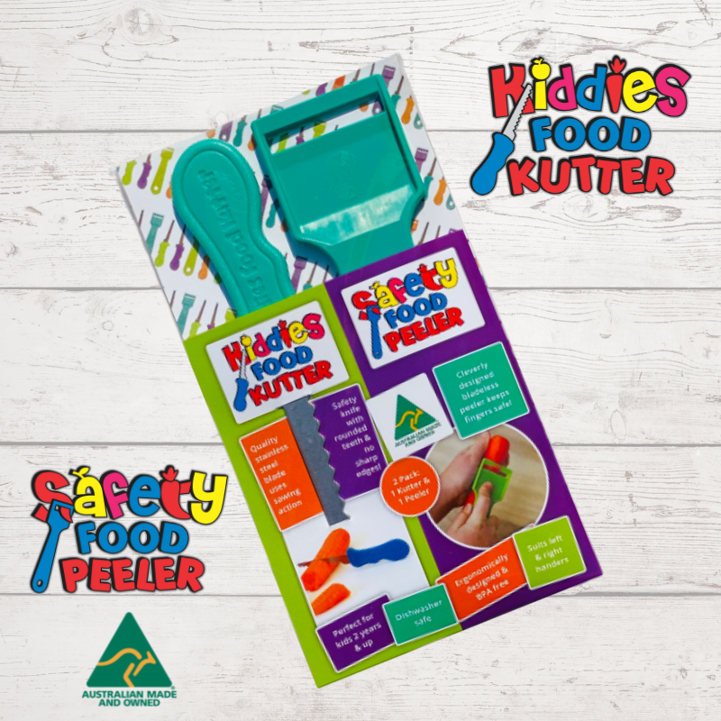 Kiddies Food Kutter & Peeler Twin Pack - Green