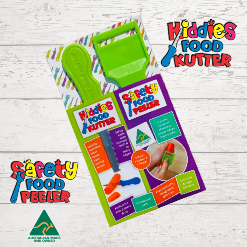 Kiddies Food Kutter & Peeler Twin Pack - Lime Green