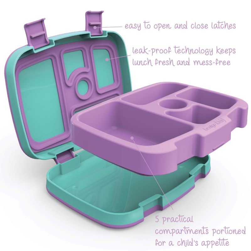 Bentgo Kids Prints (Unicorn) - Leak-Proof, 5-Compartment, Lunch Box