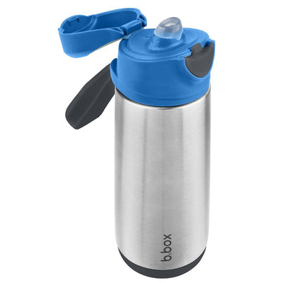 b.box Insulated Sport Spout Drink Bottle - Blue Slate