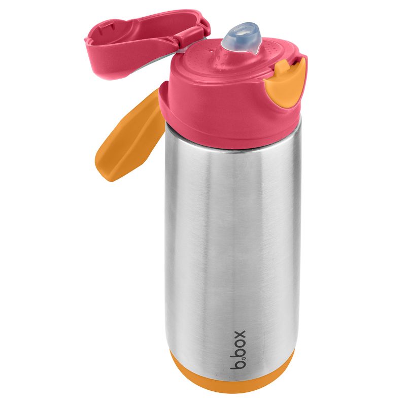 b.box Insulated Sport Spout Drink Bottle - Strawberry Shake