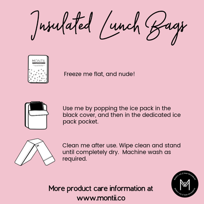 Montii Co Lunch Bag Care Instructions
