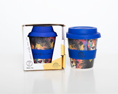 Little Cino Social Babycino Cup - Lion in Blue