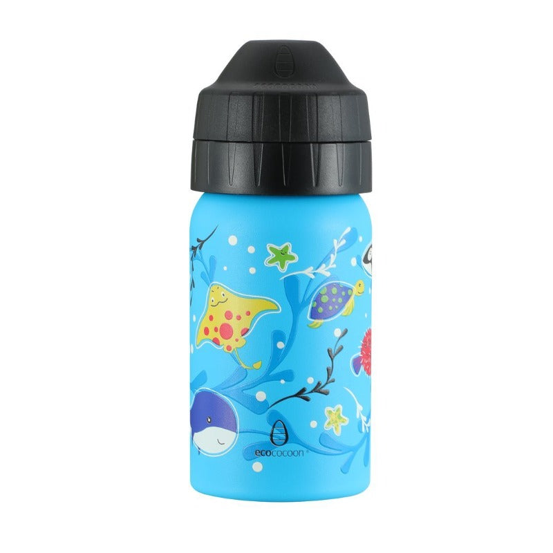 Ecococoon Stainless Steel Bottle 350ml Ocean Play