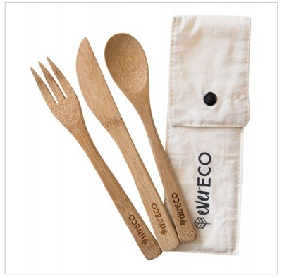 Ever Eco Bamboo Cutlery Set in Pouch