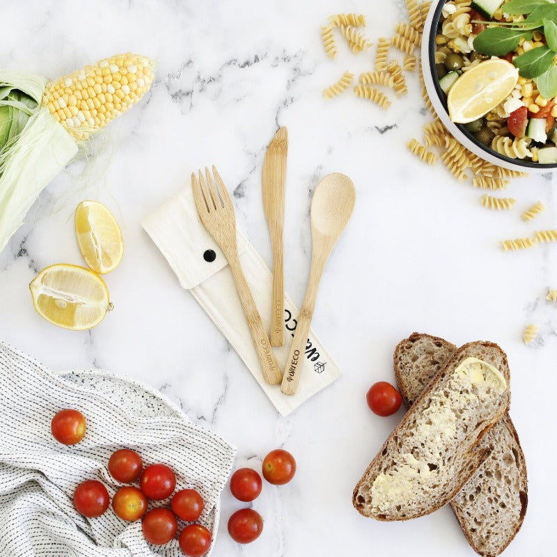 Ever Eco Bamboo Cutlery Set in Pouch