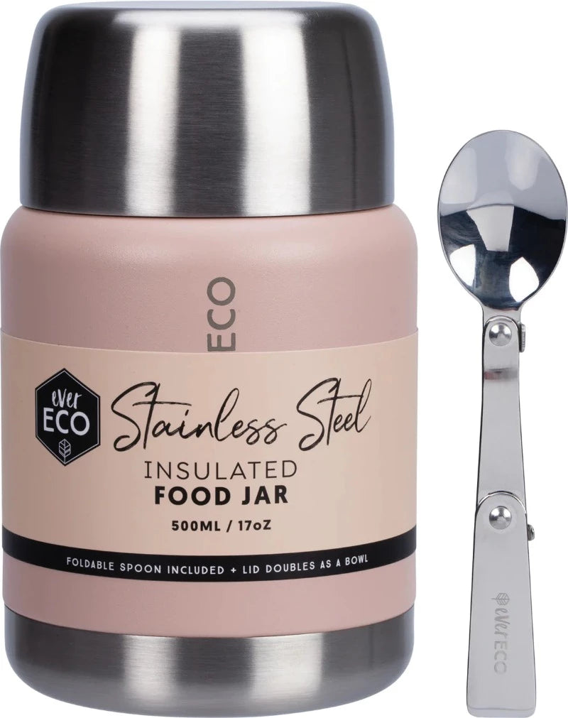 Ever Eco Insulated Food Jar 500ml Rose