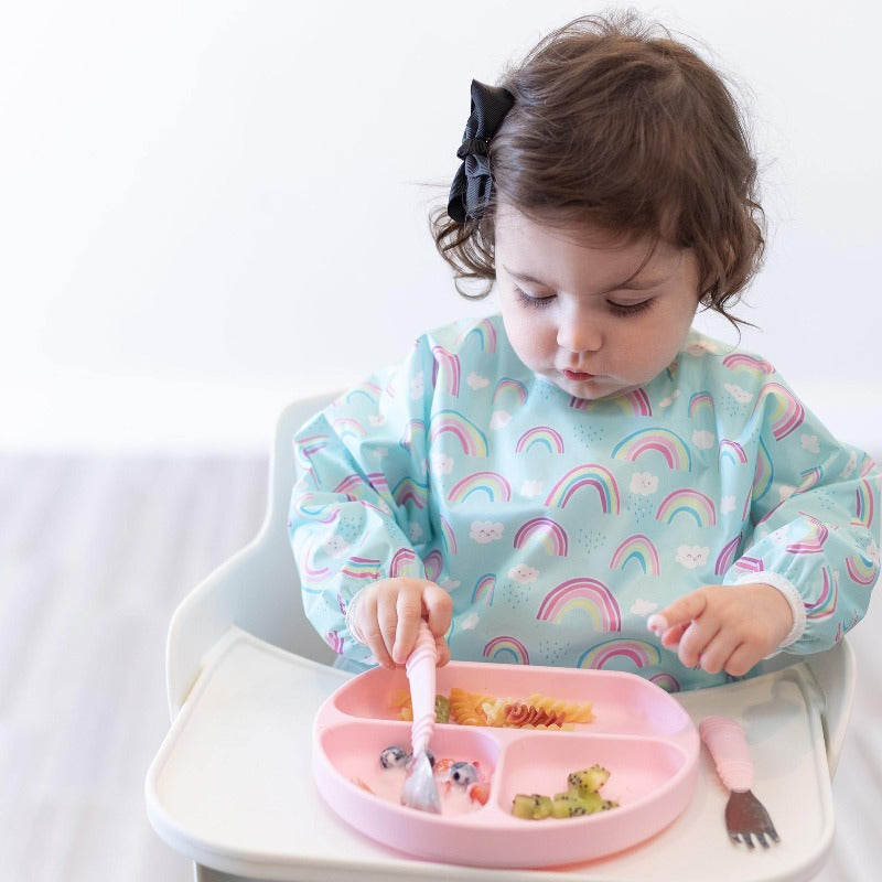 Bumkins Silicone Grip Dish - Pink