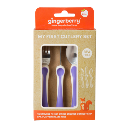 Gingerberry My First Cutlery Set Purple