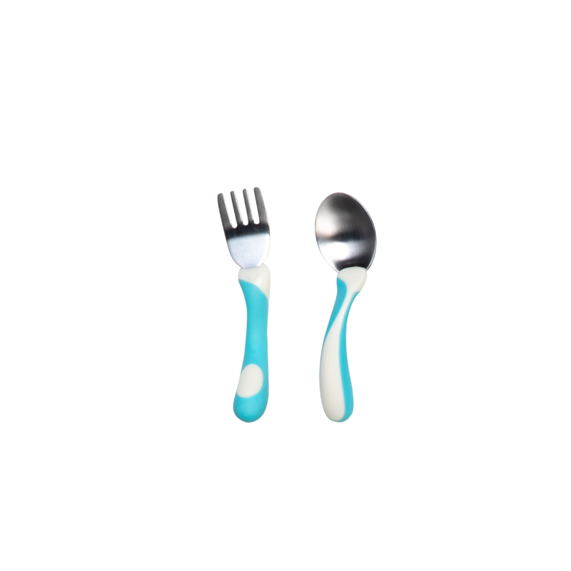 Gingerberry My First Spoon and Fork Aqua