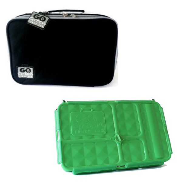 Go Green Large Lunchbox Set - Black Stallion