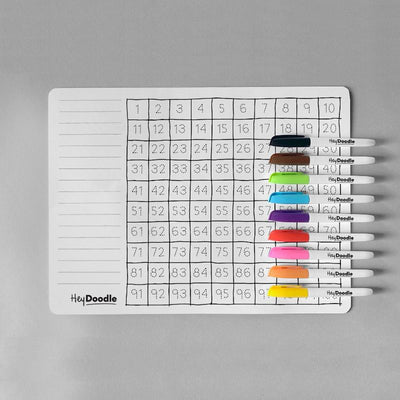 HeyDoodle Reusable Silicone Placemat - 100 Squares