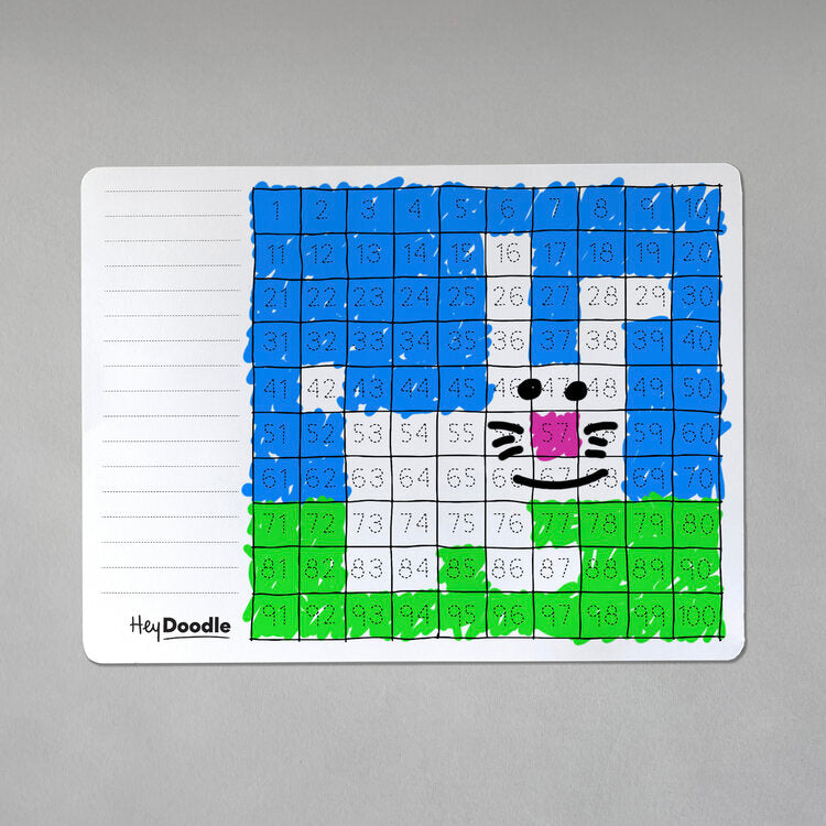 HeyDoodle Reusable Silicone Placemat - 100 Squares