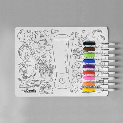 HeyDoodle Reusable Silicone Placemat - Breakfast Blend