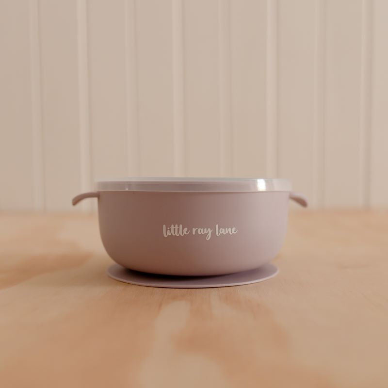 Little Ray Lane Silicone Bowl + Lid Lilac
