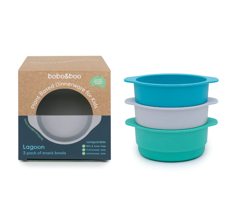 Bobo&boo 3 pack snack bowl Set -Lagoon