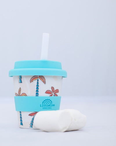 Silicone straw for babycino cup