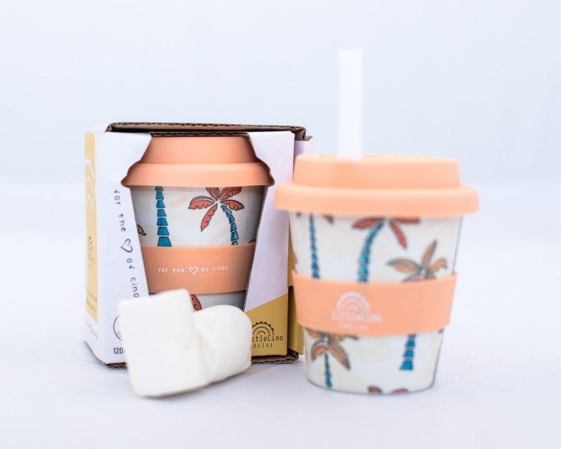 Little Cino Social Babycino Cup - Island Time apricot