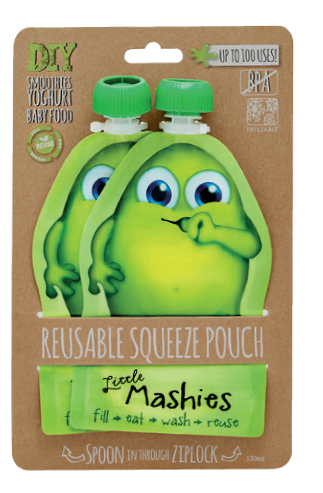 Little Mashies Reusable Food Pouches - Green