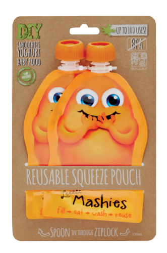 Little Mashies Reusable Food Pouches - Orange