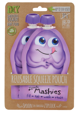 Little Mashies Reusable Food Pouches - Purple