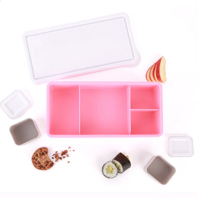 Love Mae Lunchbox Pink Base White Lid