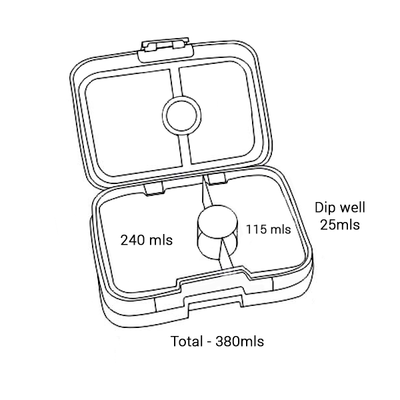Yumbox MiniSnack Snack Box Dimensions