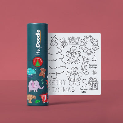 HeyDoodle Mini Reusable Silicone Placemat - Jingle Bells Christmas