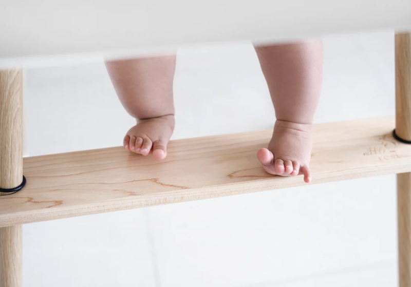 Adjustable Eco-Friendly Bamboo Highchair Footrest, The Woodsi