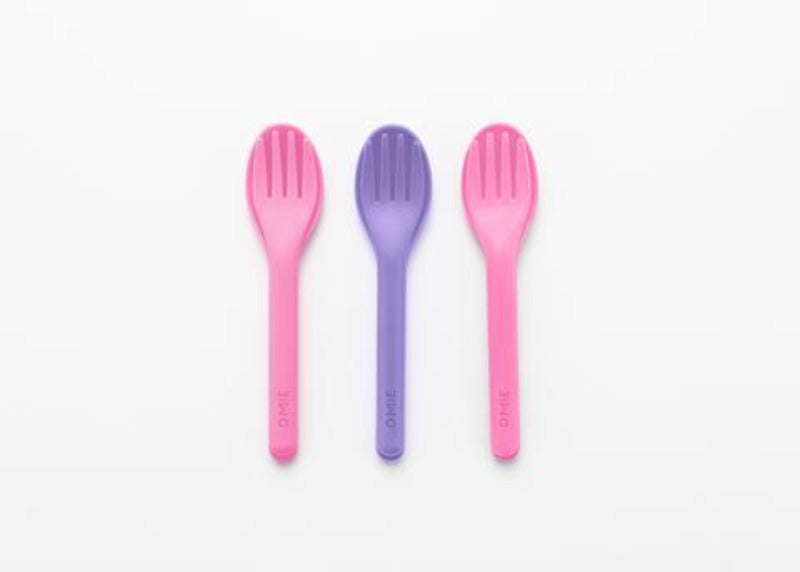 Omie 6 Piece Cutlery Set - Pink/Purple Pastel