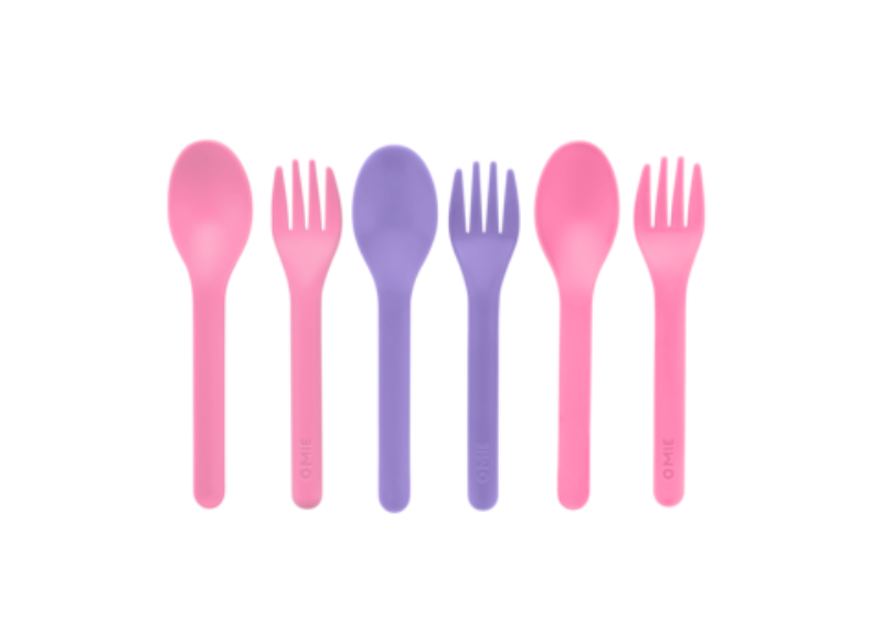 Omie 6 Piece Cutlery Set - Pink/Purple Pastel