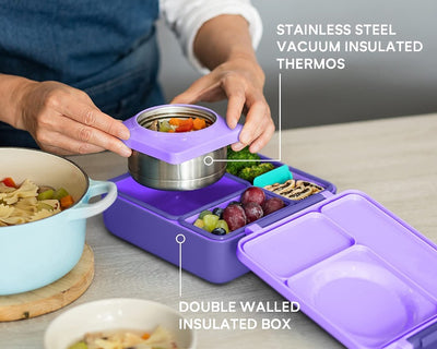 OmieBox 2.0 - Hot & Cold Bento Box - Purple Plum